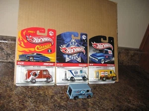 Hot Wheels Lot of 4 Combat Medic Ambulance Delivery Classics Champion Cop Rods - Picture 1 of 3