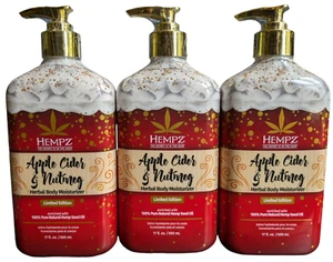 Paquete de 3 hidratantes corporales a base de hierbas de sidra de manzana y nuez moscada de cáñamo 17 oz edición limitada - Imagen 1 de 2