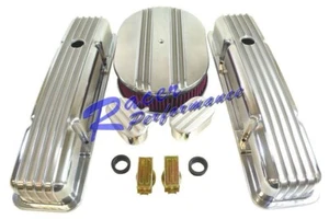 Nostalgia SBC Small Block Chevy Fin Polish Aluminum Dress Up Kit Short 283-350 - Picture 1 of 5
