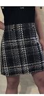 Envy Black White 4 Button Detail Short Skirt Uk 12 Us 8 Stunning