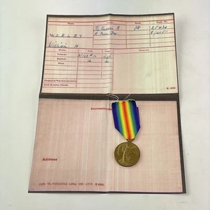 WW1 Victory Medal Private William H Worley Queens Regiment 25429 - Picture 1 of 7