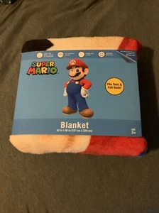 SUPER MARIO TWIN PLUSH BLANKET, 62 x 90, - Picture 1 of 3
