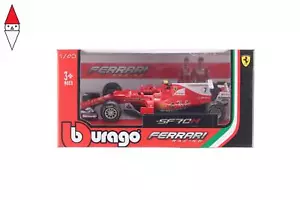 MODELLINO BBURAGO FERRARI F1 SF70H 1/43 7 RAIKKONEN - Foto 1 di 2