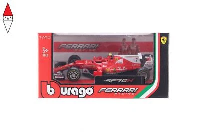 MODELLINO BBURAGO FERRARI F1 SF70H 1/43 7 RAIKKONEN - Immagine 1 di 2