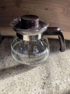 Vintage Melitta 4 Cup Glass Replacement Coffee Pot Carafe, with Lid, Pattern - Picture 1 of 7