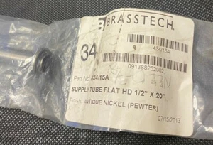 Tubo de suministro plano HD 1/2"" x 20"" BRASSTECH 434/15A - Imagen 1 de 4