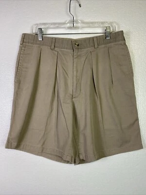 Pantalones Cortos Chinos Savane 36 Para Hombre Beige Vestido Elastizados Pliegues Bolsillos Deporte Golf Foto 1 de 4