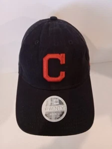NWT New Era Cleveland Indians 9TWENTY Hat Cap Adjustable Buckle Strapback Navy - Picture 1 of 6