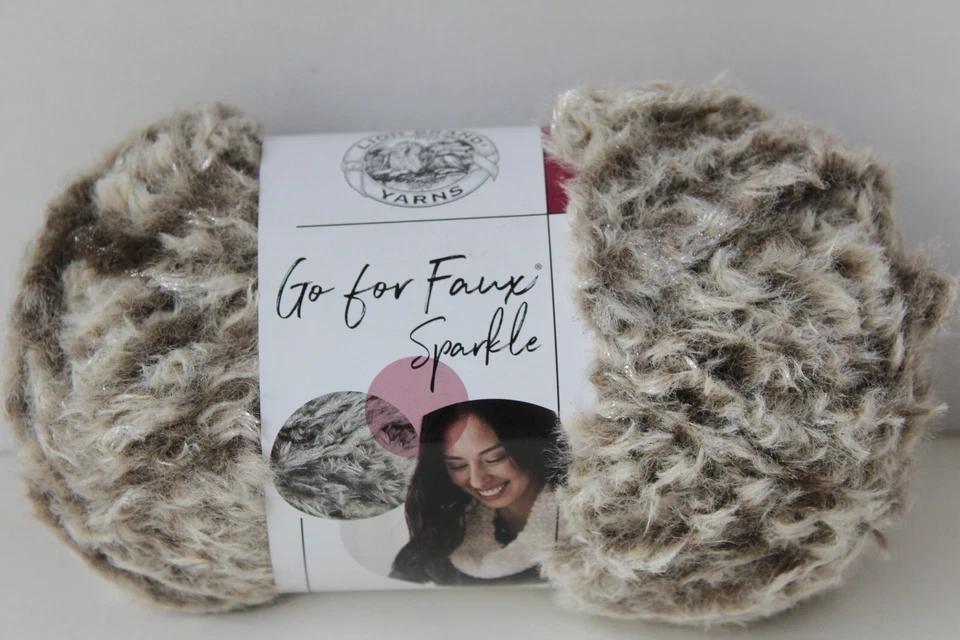 Lion Brand Yarns Go For Faux Sparkle - sold per skein- 5 colors to choose - Image 1 of 1