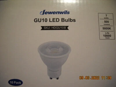 LED LIGHTS Dimmable Bulb GU10 DEWENWILS 10-Pack Track Lighting Bulb 5000K - Image 1 of 4