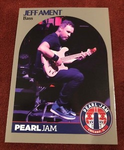 PEARL JAM Chicago Baseball Card - Jeff Ament 6 stool - 2018 wrigley away shows
