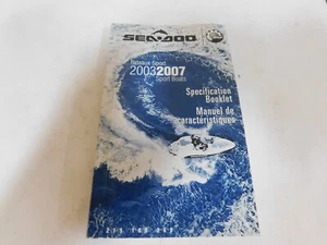 Sea Doo 2003-2007 SPORT BOATS Specification Booklet 219100269 $12.14 - Bild 1 von 3