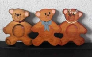 Vintage Wall Hanging Decor Baby Girl's Bedroom Hand Painted Decorative Wood... - Picture 1 of 2