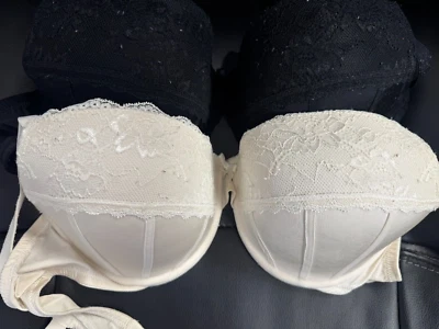 Two Apt 9 Demi Underwire Push Up Bras 38C One Ivory & One Black ZA53B001ZS - Image 1 of 4