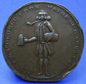 SR. G. COOK FRUITERER GREEN GROCER & OYSTER MERCHANT STANGATE LAMBETH TOKEN - Picture 1 of 4