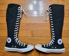 Converse All Star Chuck Taylor Y2K Knee High Lace Up Black Classic Sneakers M5W7