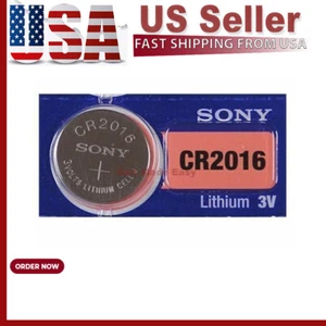 **FRESH NEW** SONY CR 2016 CR2016 DL2016 Lithium Coin Cell Battery 3V Exp 2029 - Picture 1 of 2