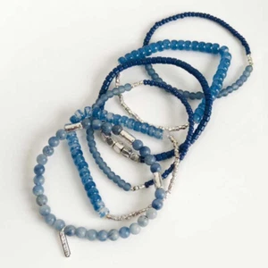 Pulsera elástica apilable Nine West Boho de 6 piezas elegante para mujer joyería diaria - Imagen 1 de 4