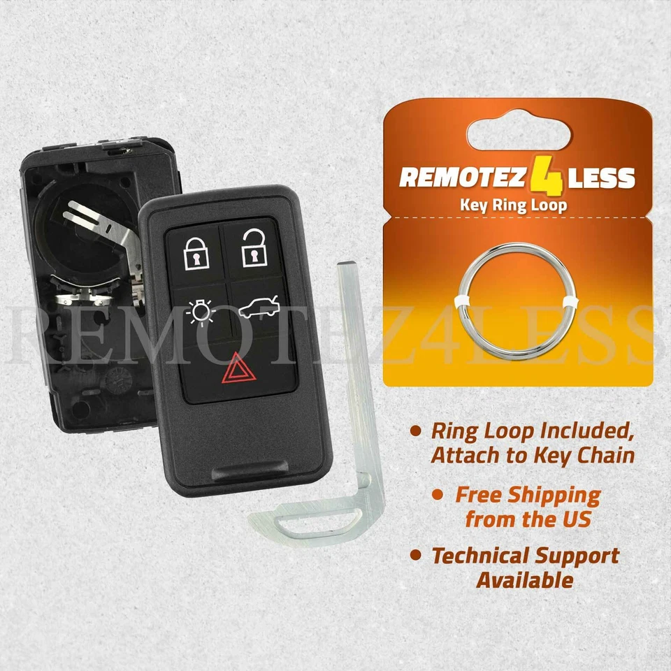 For 2011 2012 2013 Volvo S60 Replacement Shell Key Fob Case Smart Remote 5b Foto 1 de 1