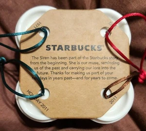 Starbucks 4 tazze da caffè 2011 confezione ornamentale natalizia dal 1971, 1992, 2011 - Foto 1 di 4