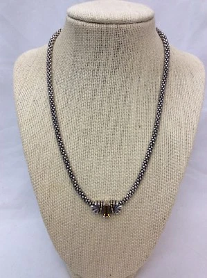 Lindo colar de citrino Lagos caviar esterlina 925 pontos 18K - Imagem 1 de 4