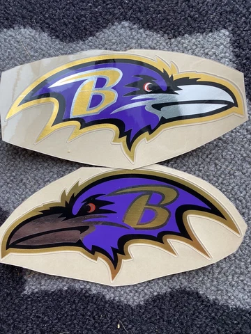 BALTIMORE RAVENS FULL SIZE Football Helmet Chrome Decals 3M 20mm HIGH QUAL Cover