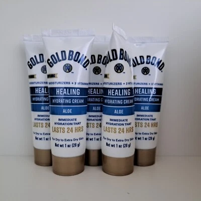 GOLD BOND Heilend Feuchtigkeitsspendend Creme, mit Aloe, 28 G (5 Pack), UK - Bild 1 von 4