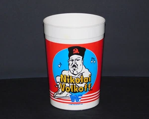 Nikolai Volkoff Vintage (1985) WWF Wrestling 7-Eleven Big Gulp Cup 32oz NICE! - Picture 1 of 4