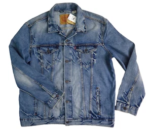 Size XXL 26" Chest LEVI'S Spire Destructed Denim Trucker Jacket 2XL Distressed - Picture 1 of 11