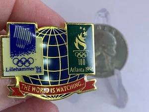 Olympic Memorabilia Lillehammer 1994 to Atlanta 1996 Vintage Tack Pin T-3856 - Picture 1 of 2