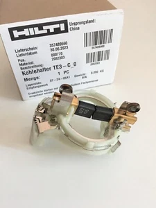Cepillos de carbono originales + soporte para cepillo HILTI TE3-C TE3-M #2082383 #2082384 - Imagen 1 de 3