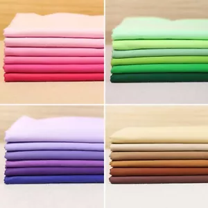 Solid Plain 100% Cotton Fabric 10" Squares Patchwork Craft Scraps Lot DIY - Picture 1 of 13