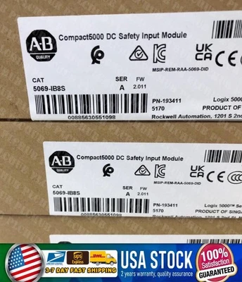 Allen Bradley 5069-IB8S Ser A Compact5000 DC Safety Input Module New - Image 1 of 4