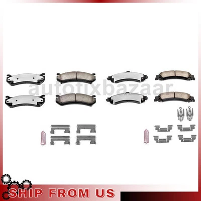 Kit de 2 pastillas de freno de disco delanteras traseras y accesorios para Chevrolet Avalanche 1500 2002 Foto 1 de 3