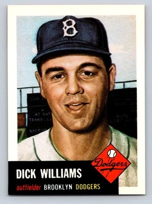 1991 Topps Archives 1953 #125 Dick Williams Brooklyn Dodgers - NM/MT - Image 1 of 2