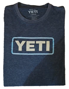 Yeti Herren Kurzarm Blau/Grau Pullover T-Shirt Gr. L - Bild 1 von 4