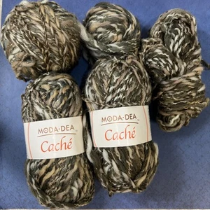 Lotto di 3+ filati Moda Dea "CACHE" #2332 Serengeti 50 gm 72 iarde Taupe - Foto 1 di 7