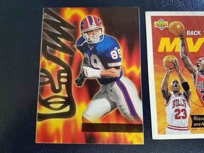 Steve Tasker Bills 1996 Topps Gilt Edge NFL ERROR OVERSIZE Blank Back NO NAME - Image 1 of 3