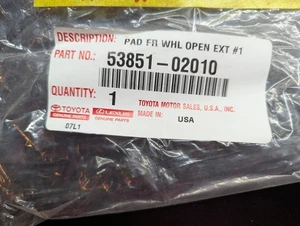 Genuine Toyota 53851-02010 Wheel Opening Pad - Picture 1 of 3