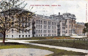 # K2643 LINCOLN, NE. POSTCARD, STATE HOSPITAL FOR INSANE - Picture 1 of 2