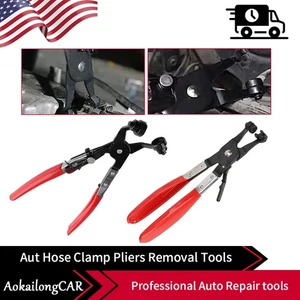 2x Hose Clamp Pliers Car Water Pipe Fuel Coolant Spring Bundle Removal Tools US - Foto 1 di 12