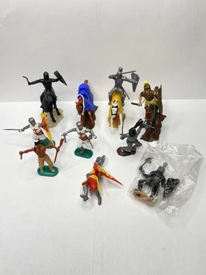 Lote Mixto Juguetes Timpo De Colección Caballeros Medievales Caballería Soldados Ejército Foto 1 de 4