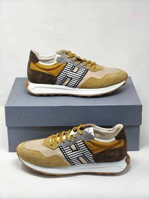 Zapatillas deportivas Hogan para hombre parche blanco Righe Reino Unido 7,5 EE. UU. 8,5 Allacciato H 7333G Foto 1 de 4