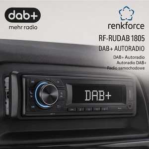 Renkforce RF-RUDAB1805 DAB+ Autoradio – Digitalradio mit Bluetooth & USB - Bild 1 von 3