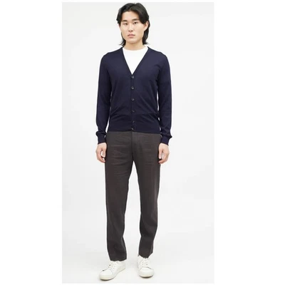 Cárdigan para hombre Neiman Marcus vintage cachemir cuello en V azul marino M Foto 1 de 4