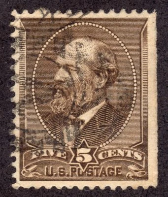 US #205 (1882) 5c James A. Garfield -  Used VF/XF - Image 1 of 2