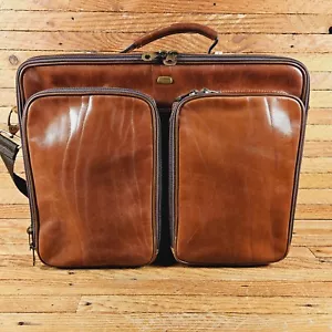 PIQUADRO NIKOLAI Bag Brown Briefcase SQUARE Men , made in Italy - Picture 1 of 24
