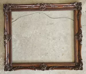 Vintage Antique Baroque Colonial Style Wood Picture Frame for Canvas Painting - Picture 1 of 5
