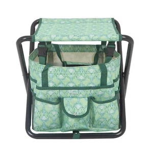 Folding Gardening Stool with Detachable Tote w/ Garden Tool Storage Bag Portable - Picture 1 of 6