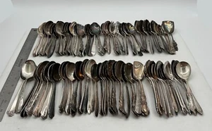 Large Lot of 115 Assorted Vintage Silverplate Sugar Spoons - Lot#106 - Picture 1 of 3